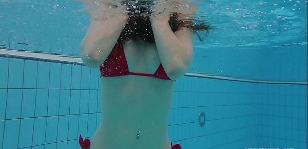  Hot tits Katy Soroka brunette teen underwater naked